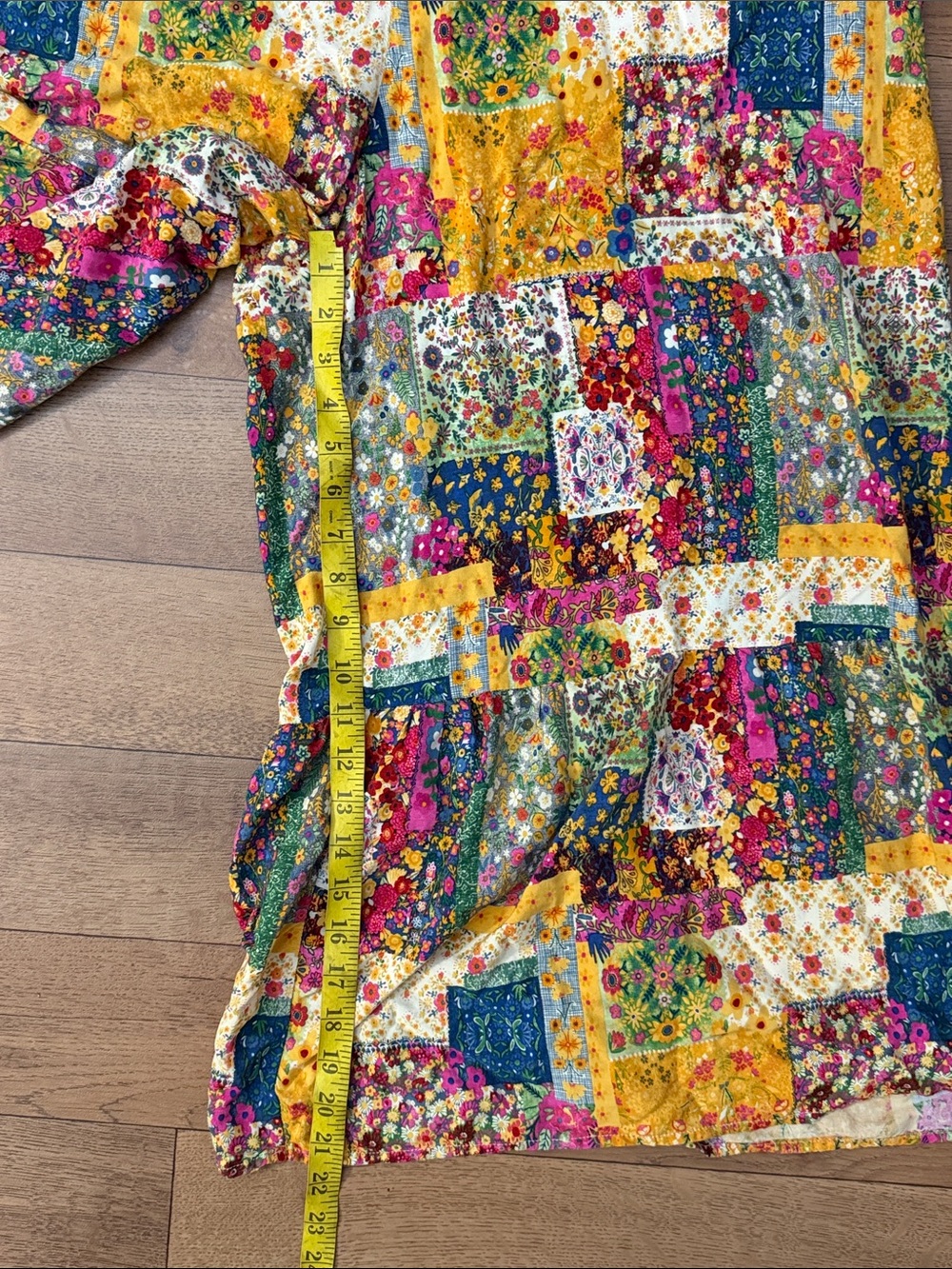 Natural Life Size Medium Patch Design Jumpsuit Bohemian Earthy Whimsical Boho M - Picture 15 of 16